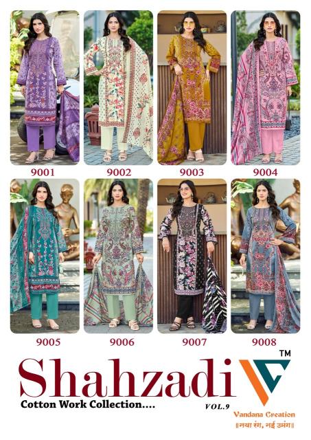 Vandana shahzadi vol-9 non catalogue dress material wholesale